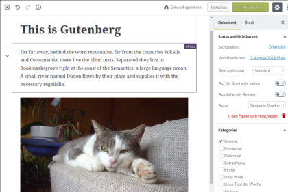 WordPress - Gutenberg Editor WordPress - Gutenberg Editor