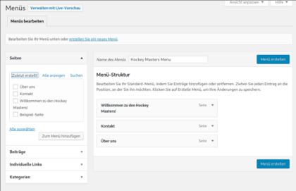 WordPress Menu WordPress Menu