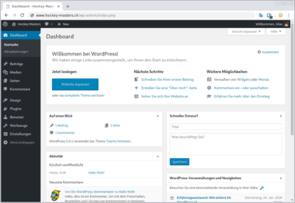 WordPress Dashboard WordPress Dashboard